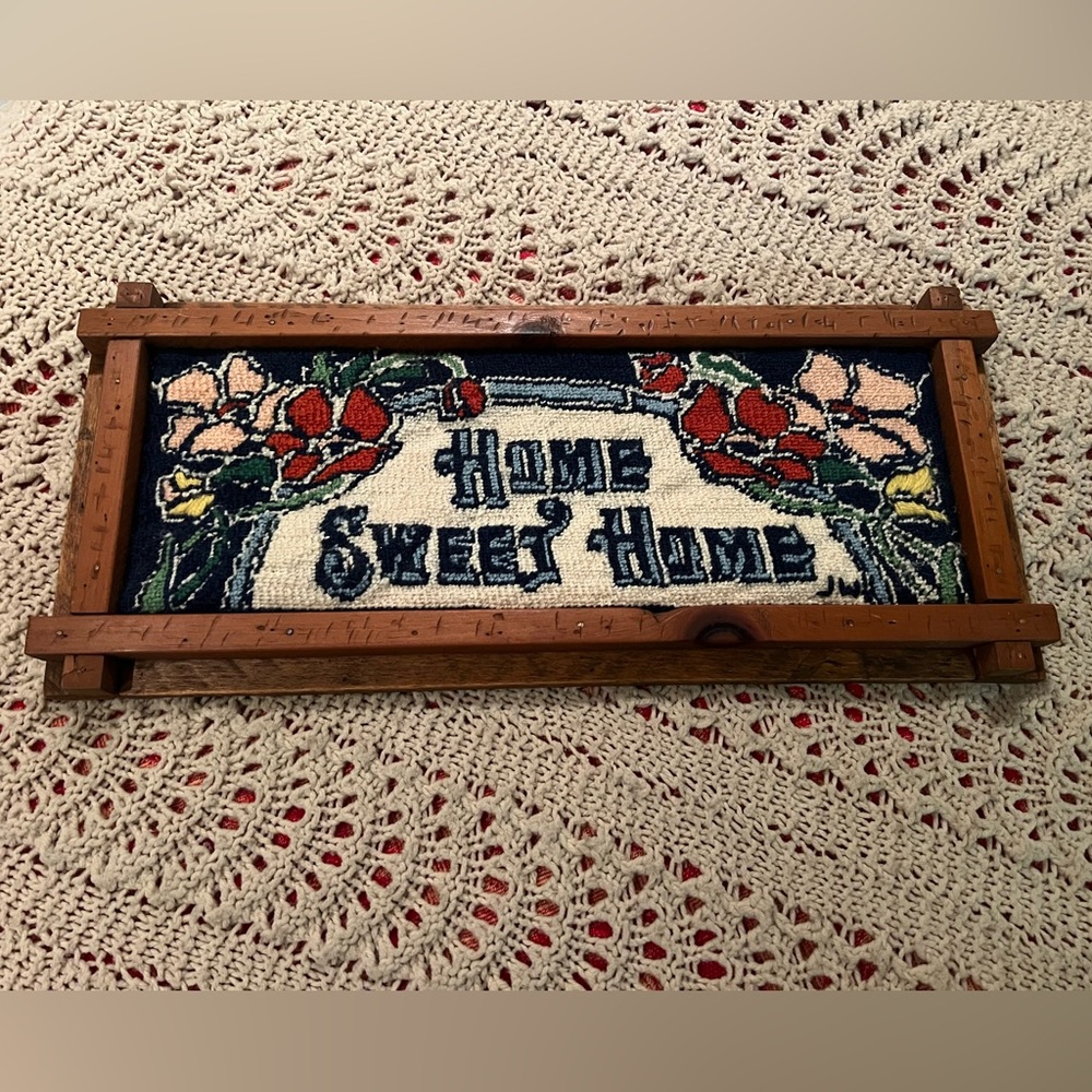 Vintage Embroidered, “Home Sweet Home”